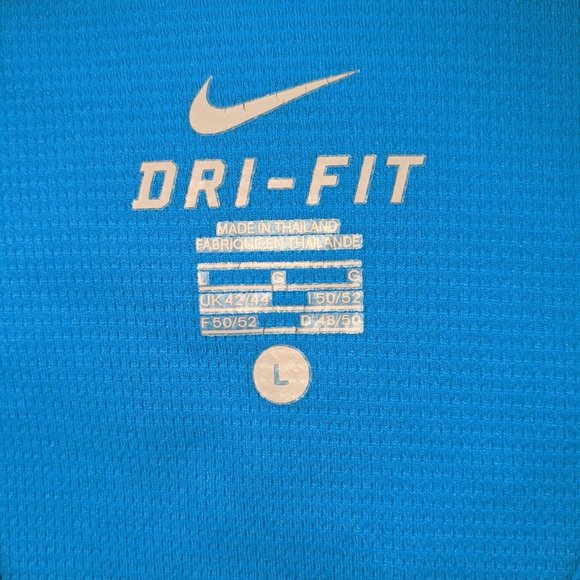 Nike Dry Fit Polo Shirt Blue Large - Picture 6 of 6